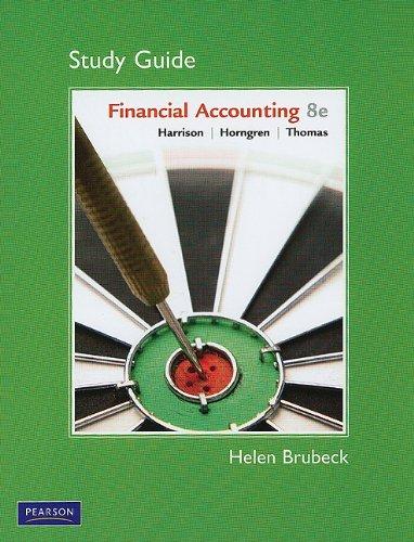 study guide for financial accounting 8th edition walter t. harrison 0136023347, 978-0136023340