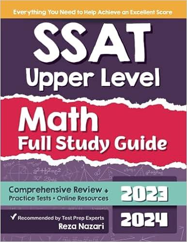 ssat upper level math full study guide 2023-2024 2024 edition reza nazari 163719224x, 978-1637192245