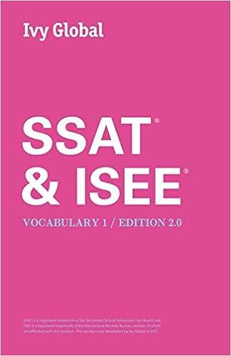 SSAT And ISEE Vocabulary 1