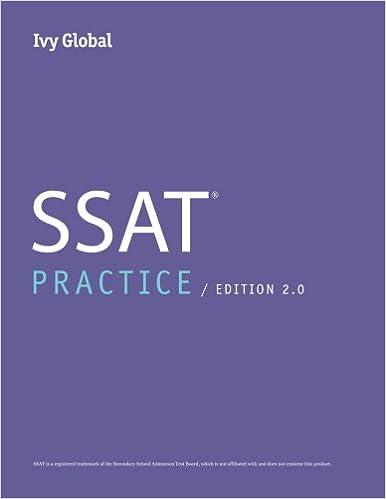 ssat practice 2.0 edition ivy global 1942321007, 978-1942321002