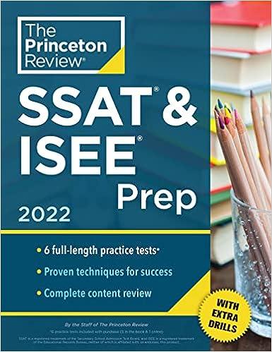 the princeton review ssat and isee prep 2022 2022 edition the princeton review 0525570500, 978-0525570509