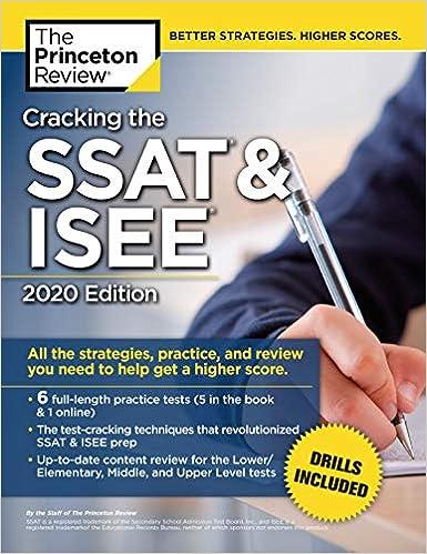 cracking the ssat and isee 2020 all the strategies practice and review you need to help get a higher score