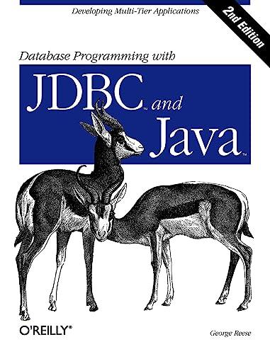 database programming with jdbc and java 2nd edition george reese 1565926161, 978-1565926165