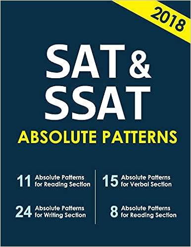 sat and ssat absolute patterns 2018 2018 edition san y 1984324551, 978-1984324559