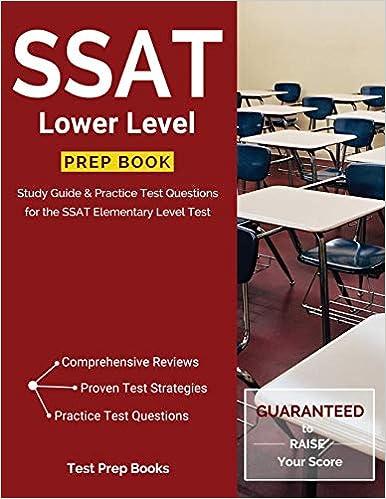 ssat lower level prep book study guide and practice test questions for the ssat elementary level test 1st