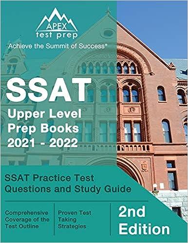 ssat upper level prep books 2021 - 2022 ssat practice test questions and study guide 2nd edition matthew
