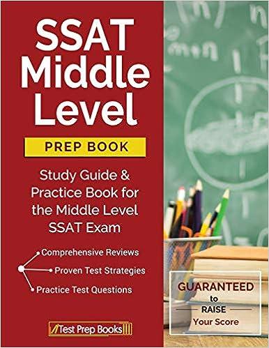 ssat middle level prep book study guide and practice book for the middle level ssat exam 1st edition test