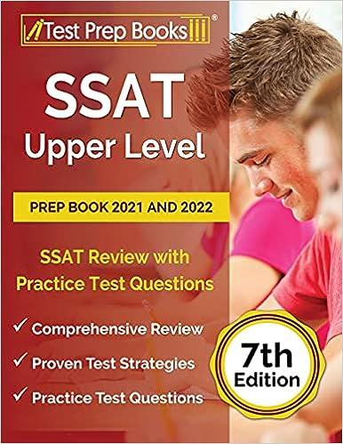 ssat upper level prep book 2021 and 2022 ssat review with practice test questions 7th edition joshua rueda