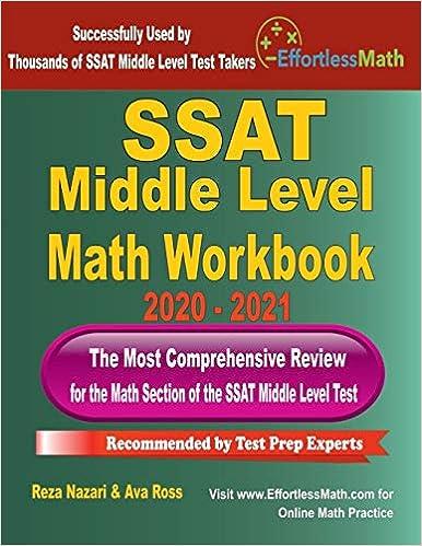 ssat middle level math workbook 2020 - 2021 the most comprehensive review for the math section of the ssat