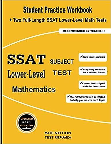 ssat lower level subject test mathematics 1st edition michael smith, math notion 1636200869, 978-1636200866