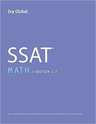 ssat math 1.7 edition ivy global 0989651622, 978-0989651622