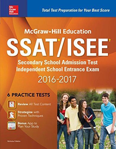 ssat/isee secondary school admission test independent school entrance exam  2016-2017 4th edition nicholas
