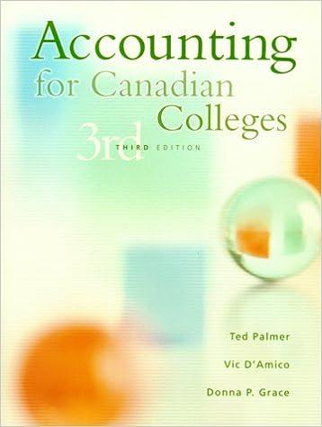 accounting for canadian colleges 3rd edition ted palmer, vic d'amico, donna p. grace 0201703068,