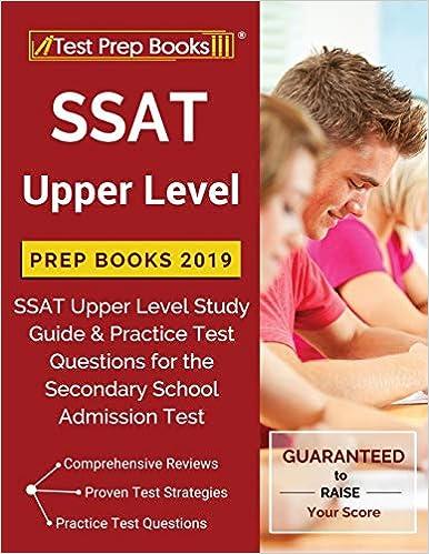 ssat upper level prep books 2019 ssat upper level study guide and practice test questions for the secondary