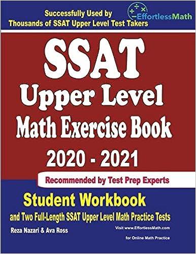 ssat upper level math exercise book 2020-2021 2021 edition reza nazari, ava ross 1646123832, 978-1646123834