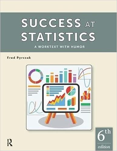 success at statistics a worktext with humor 6th edition fred pyrczak 1936523469, 978-1936523467