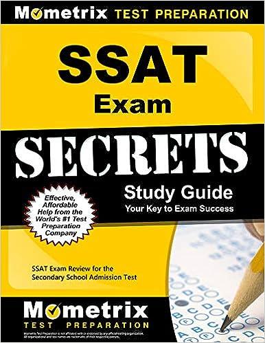 ssat exam secrets study guide ssat exam review for the secondary school admission test 1st edition ssat exam