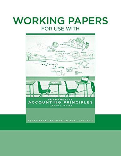 working papers for fundamental accounting principles volume 1 14th canadian edition tilly jensen, kermit d.