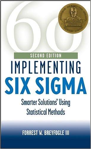 implementing six sigma smarter solutions using statistical methods 2nd edition forrest w. breyfogle iii