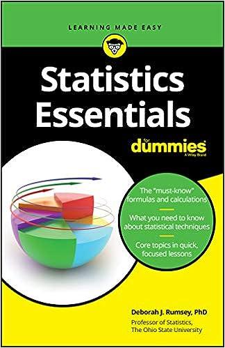 statistics essentials for dummies 1st edition deborah j. rumsey 1119590302, 978-1119590309