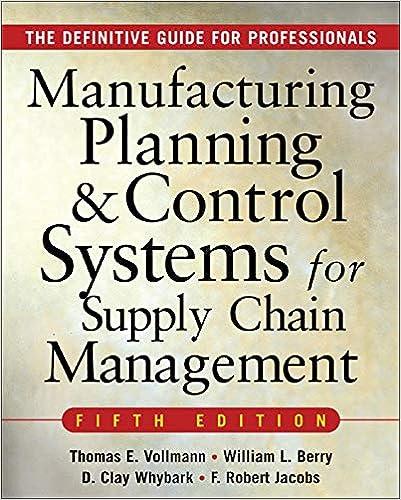 manufacturing planning and control systems for supply chain management 5th edition thomas vollmann, william