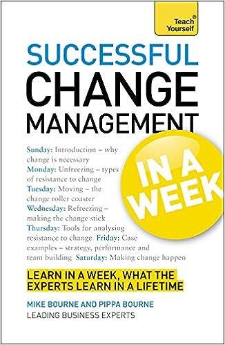 successful change management in a week 1st edition mike bourne, pippa bourne 1444158805, 978-1444158809