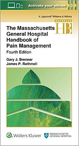 the massachusetts general hospital handbook of pain management 1st edition gary brenner, james p. rathmell