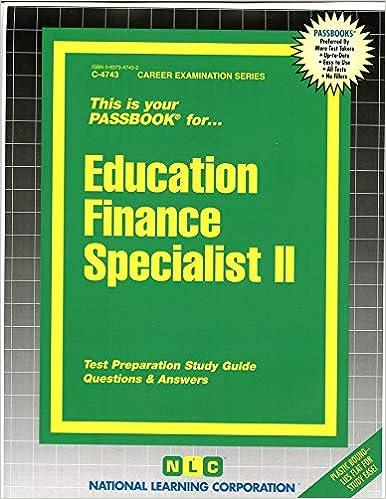 education finance specialist ii 1st edition national learning corporation 0837347432, 978-0837347431
