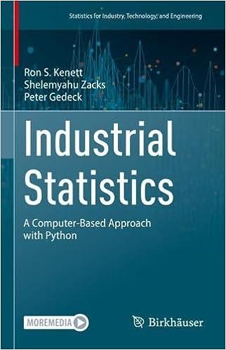 industrial statistics a computer based approach with python 1st edition ron s. kenett , shelemyahu zacks,