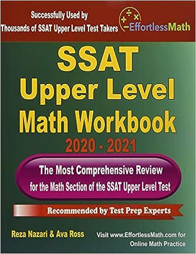 ssat upper level math workbook 2020 - 2021 the most comprehensive review for the math section of the ssat