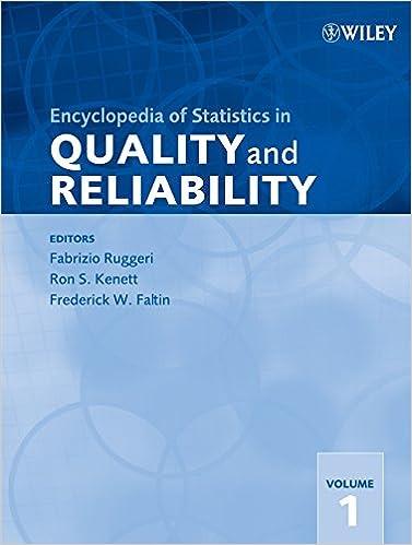 encyclopedia of statistics in quality and reliability 1st edition fabrizio ruggeri), ron s. kenett ,