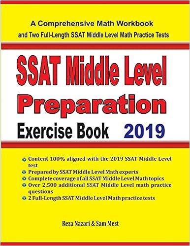 ssat middle level math preparation exercise book 2019 2019 edition reza nazari, sam mest 1646120140,