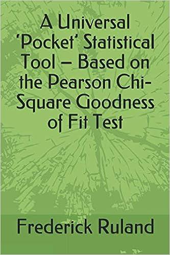a universal pocket statistical tool based on the pearson chi square goodness of fit test 1st edition