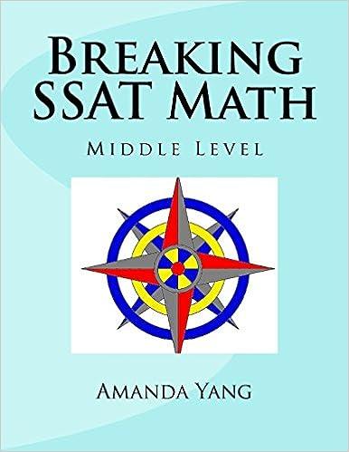 breaking ssat math middle level 1st edition amanda yang 1988300142, 978-1988300146