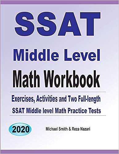 ssat middle level math workbook exercises activities and two full length ssat middle level math practice