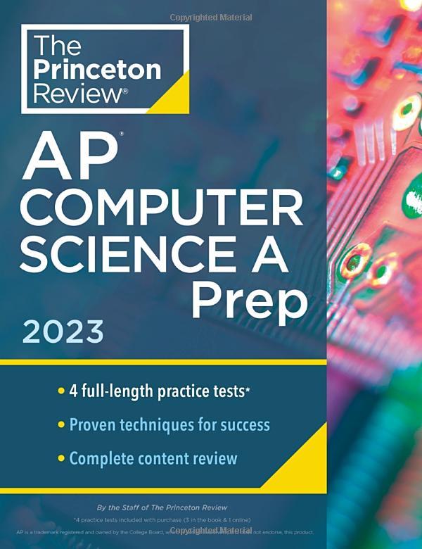 princeton review ap computer science a prep 2023 1st edition the princeton review 0593450728, 978-0593450727