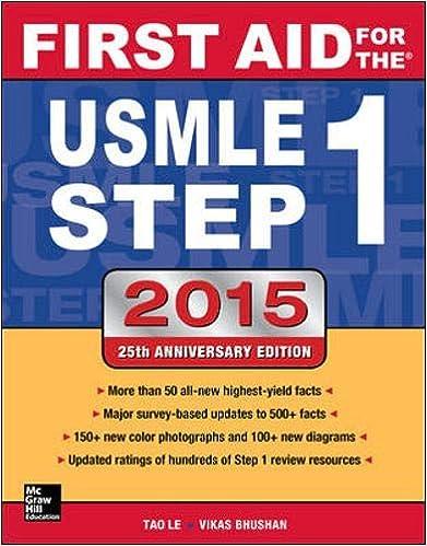first aid for the usmle step 1 - 2015 25th edition tao le, vikas bhushan 0071840060, 978-0071840064
