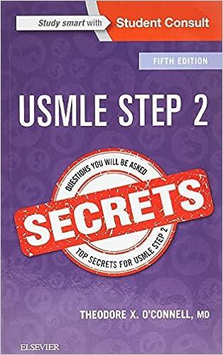 usmle step 2 secrets 5th edition theodore x. o'connell md 0323496164, 978-0323496162