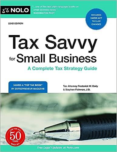 tax savvy for small business a complete tax strategy guide 22nd edition stephen fishman j.d. 978-1413330403