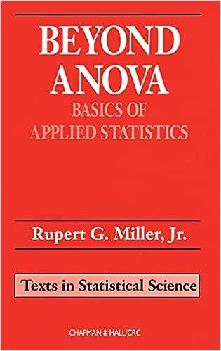 beyond anova basics of applied statistics 1st edition jr. rupert g. miller 0412070111, 978-0412070112