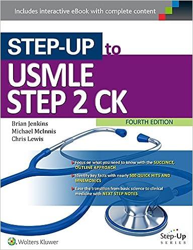 step up to usmle step 2 ck 4th edition dr. brian jenkins, michael mcinnis, chris lewis 149630974x,