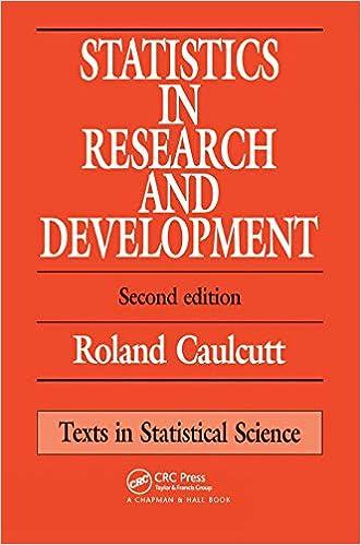 statistics in research and development  texts in statistical science 2nd edition r. caulcutt , chris