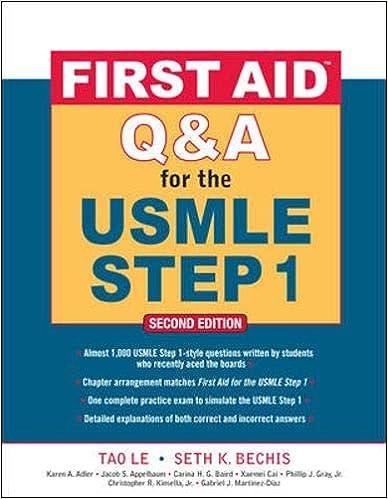 first aid q and a for the usmle step 1 2nd edition tao le, seth bechis 0071597948, 978-0071597944