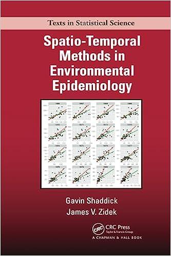 spatio temporal methods in environmental epidemiology  texts in statistical science 1st edition gavin