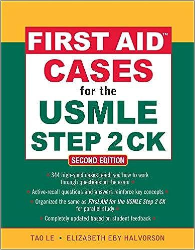 first aid cases for the usmle step 2 ck 2nd edition tao le, elizabeth halvorson 0071625704, 978-0071625708