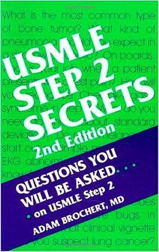usmle step 2 secrets question you will be asked 2nd edition adam brochert md 156053608x, 978-1560536086