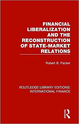 financial liberalization and the reconstruction of state market relations 1st edition robert b. packer