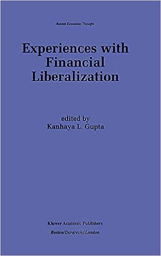 experiences with financial liberalization 1st edition k. l. gupta 079239853x, 978-0792398530