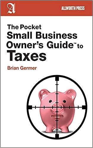 the pocket small business owners guide to taxes 1st edition brian germer 158115920x, 978-1581159202