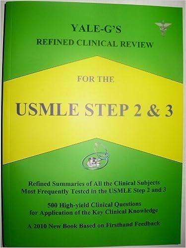 yale gs refined clinical knowledge for the usmle step 2 and 3 1st edition md, yale gong, 1450706134,
